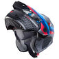 Preview: Caberg Helm Tourmax X Sarabe matt-gun metallic/schwarz-blau-rot