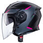 Preview: Caberg Helm Flyon II Boss matt-schwarz/grau-Fuchsia