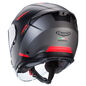 Preview: Caberg Helm Flyon II Boss matt-grau/rot-schwarz