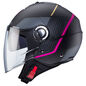 Preview: Caberg Helm Riviera V4 X Geo matt-schwarz/anthrazit-Fuchsia