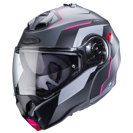 Caberg Helm Duke Evo Move matt-gun metallic/schwarz-Fuchsia