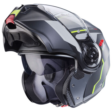 Caberg Helm Duke Evo Move matt-gun metallic/schwarz-fluo-gelb