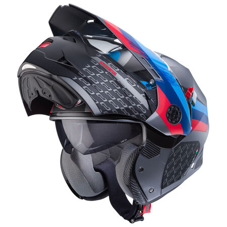 Caberg Helm Tourmax X Sarabe matt-gun metallic/schwarz-blau-rot