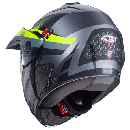 Caberg Helm Tourmax X Sarabe matt-gun metallic/schwarz-fluo-gelb