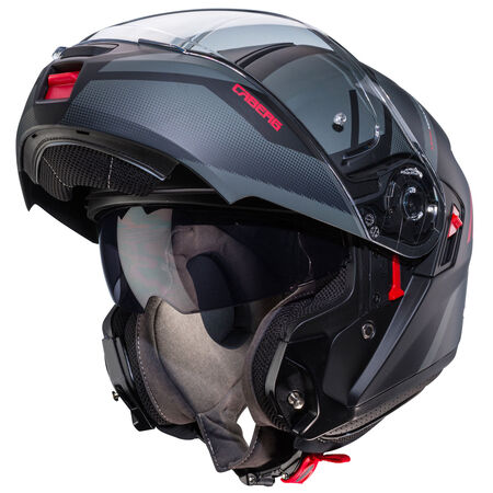 Caberg Helm Levo X Manta matt-schwarz/anthrazit-rot