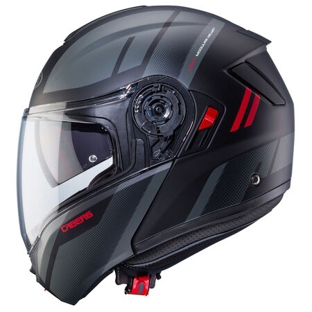 Caberg Helm Levo X Manta matt-schwarz/anthrazit-rot