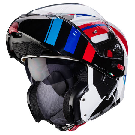 Caberg Helm Horus X Road weiß/schwarz-blau-rot