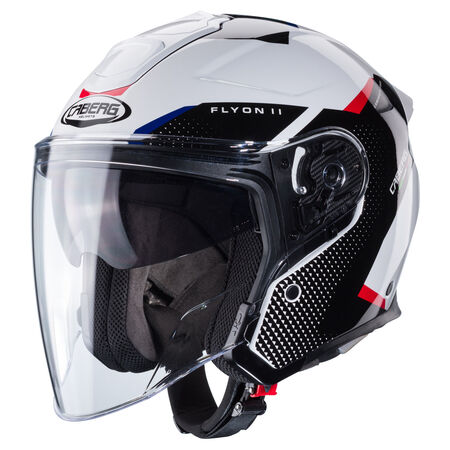 Caberg Helm Flyon II Boss weiß/schwarz-rot-blau