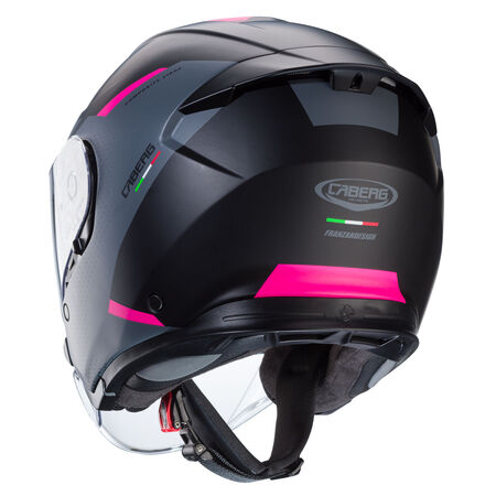 Caberg Helm Flyon II Boss matt-schwarz/grau-Fuchsia