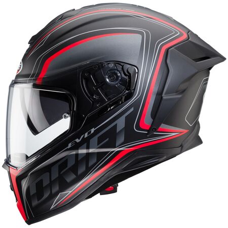 Caberg Helm Drift Evo Integra matt-schwarz/grau-fluo-rot