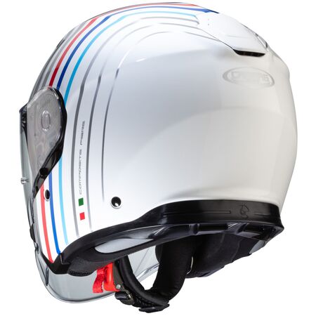 Caberg Helm Flyon Bakari weiß/silber-blau-rot