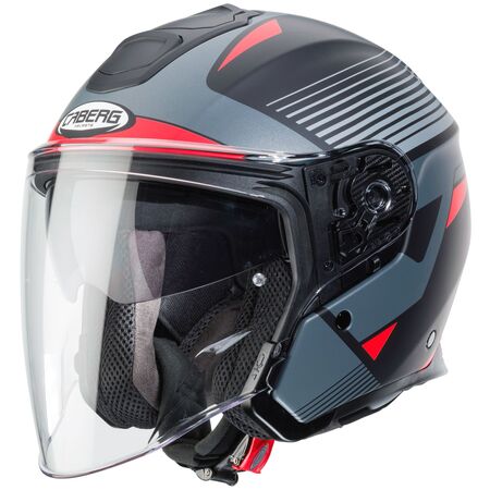 Caberg Helm Flyon Rio matt-schwarz/anthrazit-rot