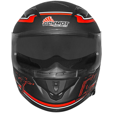 Germot Helm GM 306 matt-schwarz/rot