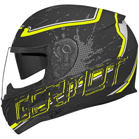 Germot Helm GM 306 matt-schwarz/fluo-gelb