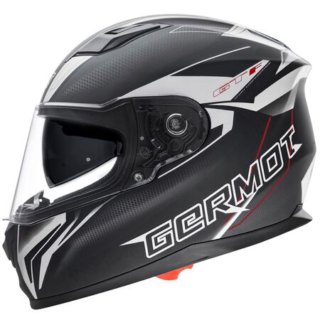 Germot Helm GM 330 matt-schwarz/weiß