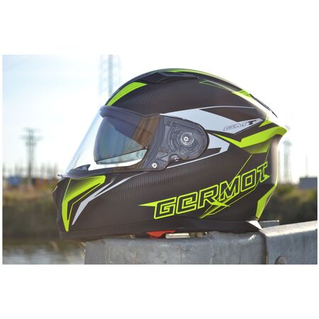 Germot Helm GM 330 matt-schwarz/fluo-gelb