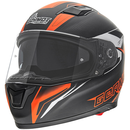 Germot Helm GM 330 matt-schwarz/orange