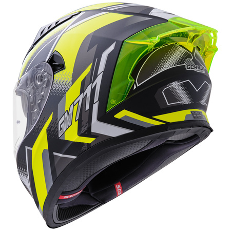 Germot Helm GM 711 matt-schwarz/fluo-gelb