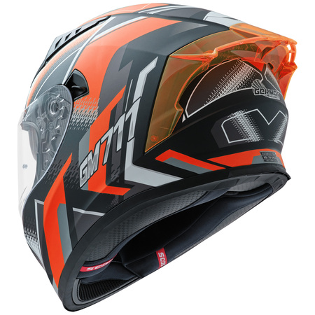 Germot Helm GM 711 matt-schwarz/orange