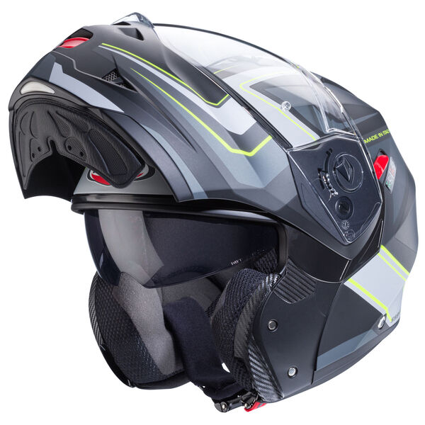 Caberg Helm Duke X Tour matt-schwarz/anthrazit-fluo-gelb