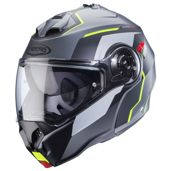 Caberg Helm Duke Evo Move matt-gun metallic/schwarz-fluo-gelb