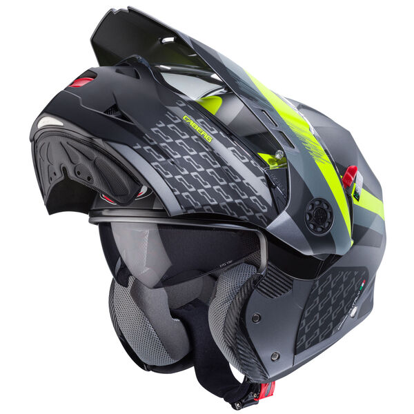 Caberg Helm Tourmax X Sarabe matt-gun metallic/schwarz-fluo-gelb