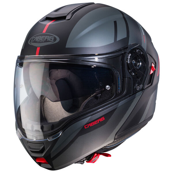 Caberg Helm Levo X Manta matt-schwarz/anthrazit-rot