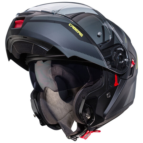 Caberg Helm Levo X Manta matt-schwarz/anthrazit-fluo-gelb