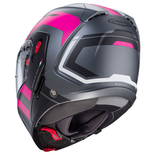 Caberg Helm Horus X Road matt-gun metallic/schwarz-Fuchsia