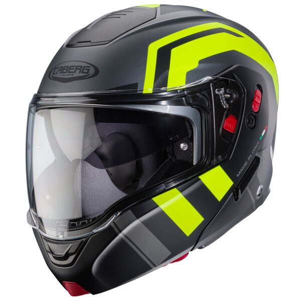 Caberg Helm Horus X Road matt-gun metallic/schwarz-fluo-gelb