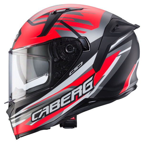 Caberg Helm Avalon X Kira matt-schwarz/grau-fluo-rot-weiß