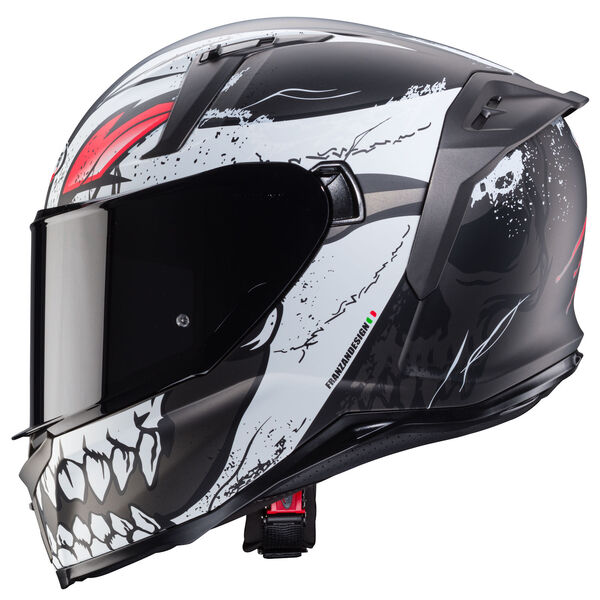 Caberg Helm Avalon X Punk matt-grau/schwarz-rot