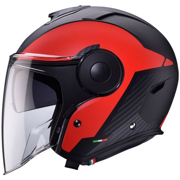 Caberg Helm Soho Milano schwarz/rot