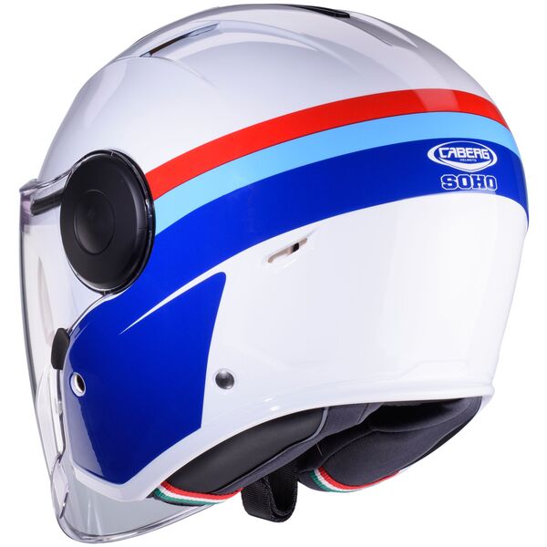 Caberg Helm Soho Zephir weiß/blau-rot