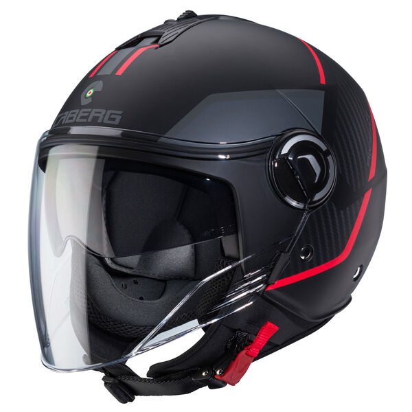 Caberg Helm Riviera V4 X Geo matt-schwarz/anthrazit-rot