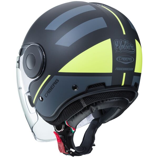 Caberg Helm Uptown Loft matt-schwarz/fluo-gelb-anthrazit