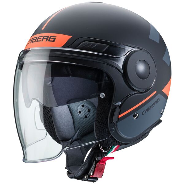 Caberg Helm Uptown Loft matt-schwarz/fluo-orange-anthrazit