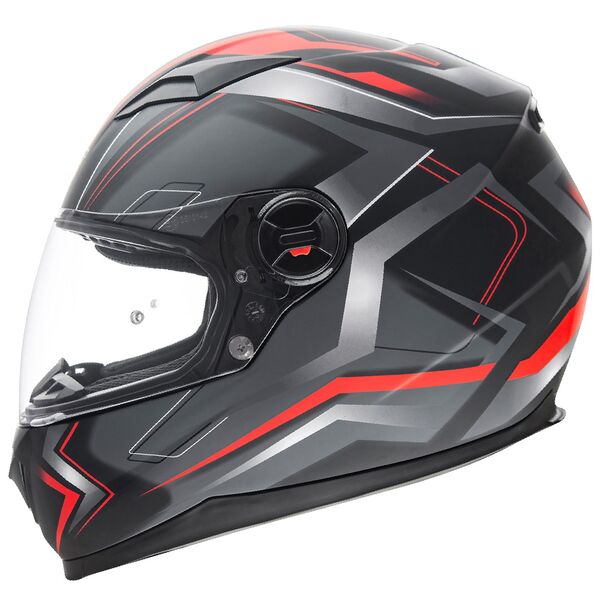 Germot Helm GM 320 matt-schwarz/rot