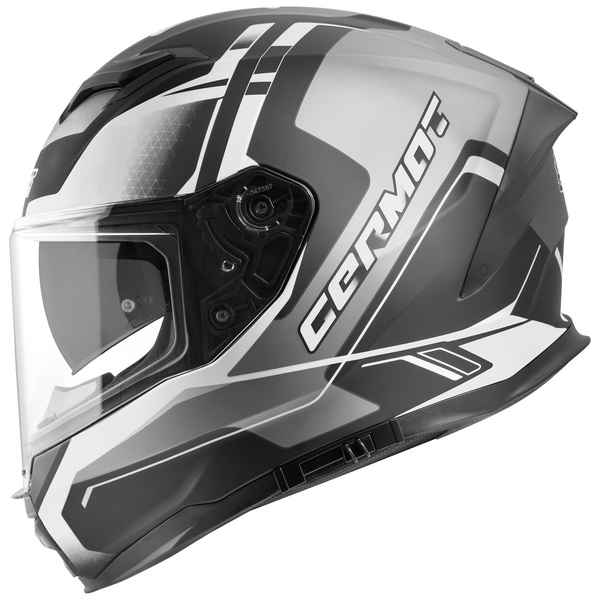 Germot Helm GM 350 matt-schwarz/grau-weiß