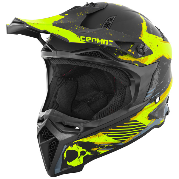 Germot Helm GM 540 matt-schwarz/fluo-gelb